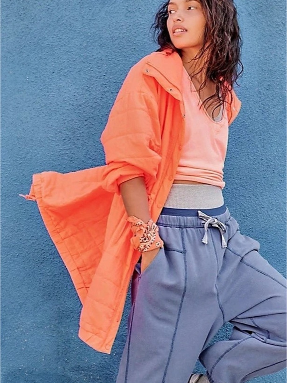 FP Movement by Free People Perri Packable Puffer Jacket in Hot Watermelon small